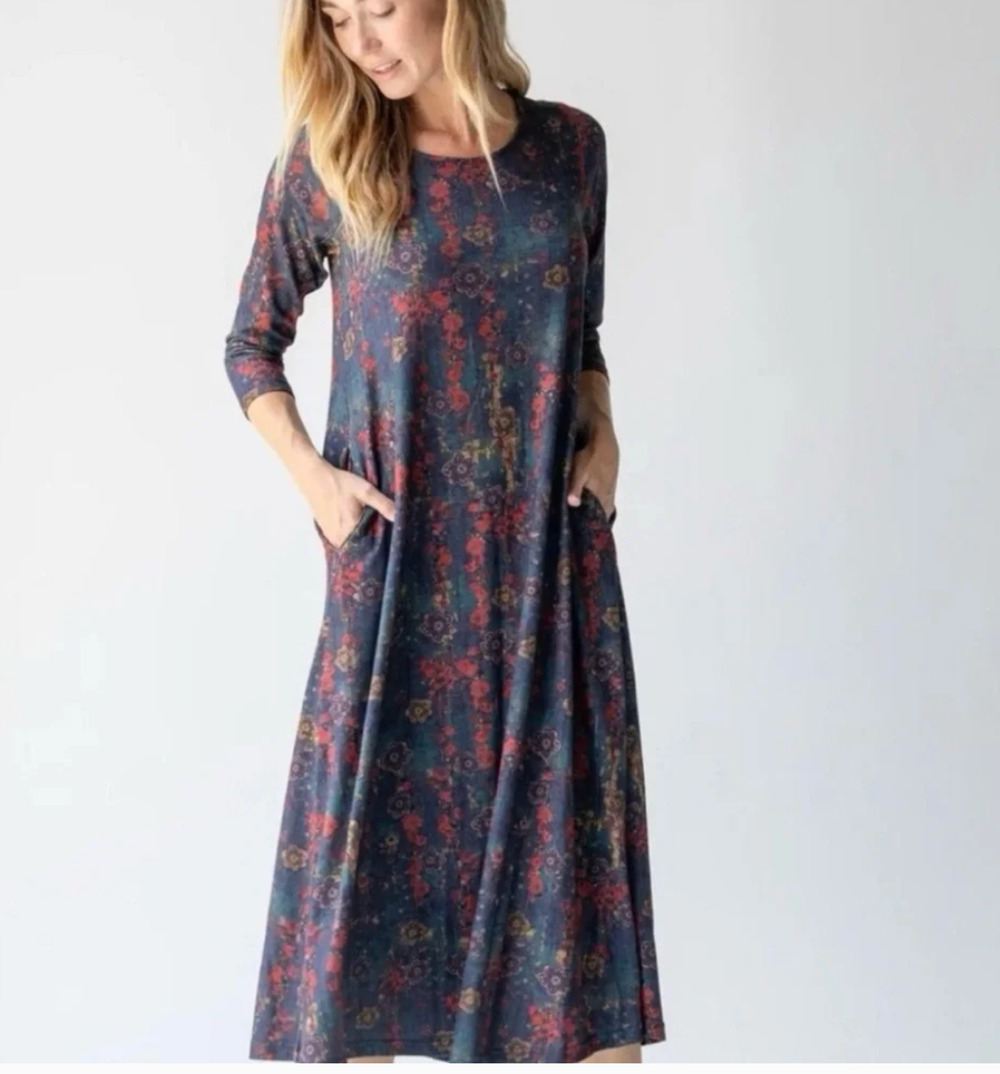 Natural Life Lottie Sweater Knit Maxi Dress Womens L